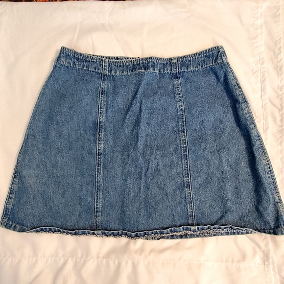 Vintage Express Denim Zip Skirt - Picture 2 of 3